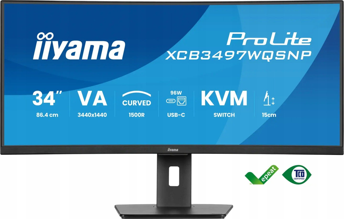 iiyama Monitor zakrzywiony iiyama ProLite XCB3497WQSNP-B1 34 UWQHD USB-C 95W(Monitor zakrzywiony iiyama ProLite XCB3497WQSNP-B1 34 UWQHD USB-C 95W)