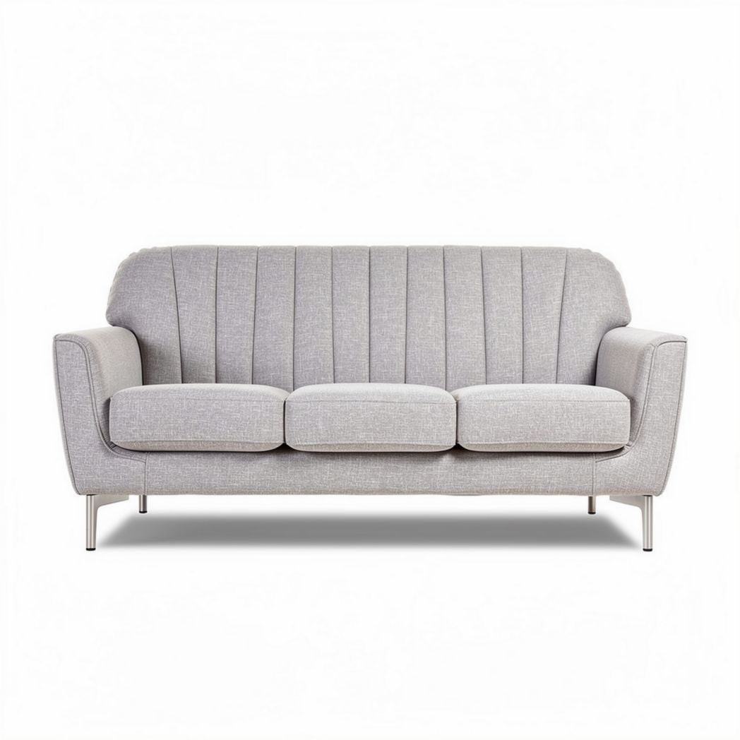 Sofa w kolorze szarym z tkaniny o wymiarach 200 x 85 x 85 cm