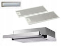 Arset Srebrny okap kuchenny teleskopowy podszafkowy Marin 60cm Inox
